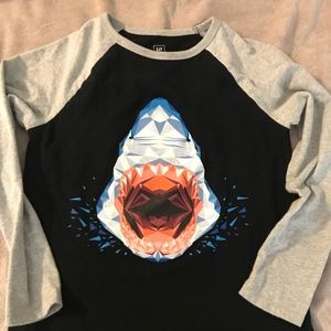 Gap Kids Jaws Prizm Shark Long Sleeve Shirt